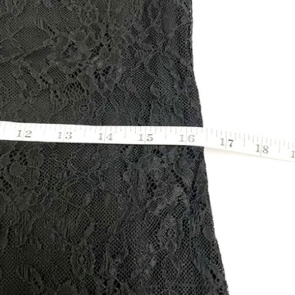 Lauren Ralph Lauren Lace Tank Dress Godet Hem Fairy Goth Black Women's Size 8 - Picture 9 of 13